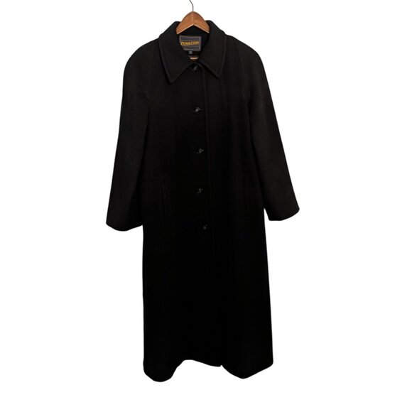 Pendleton Womens Wool Overcoat Size 12 Black Long Button-Up Winter lined - Picture 1 of 16